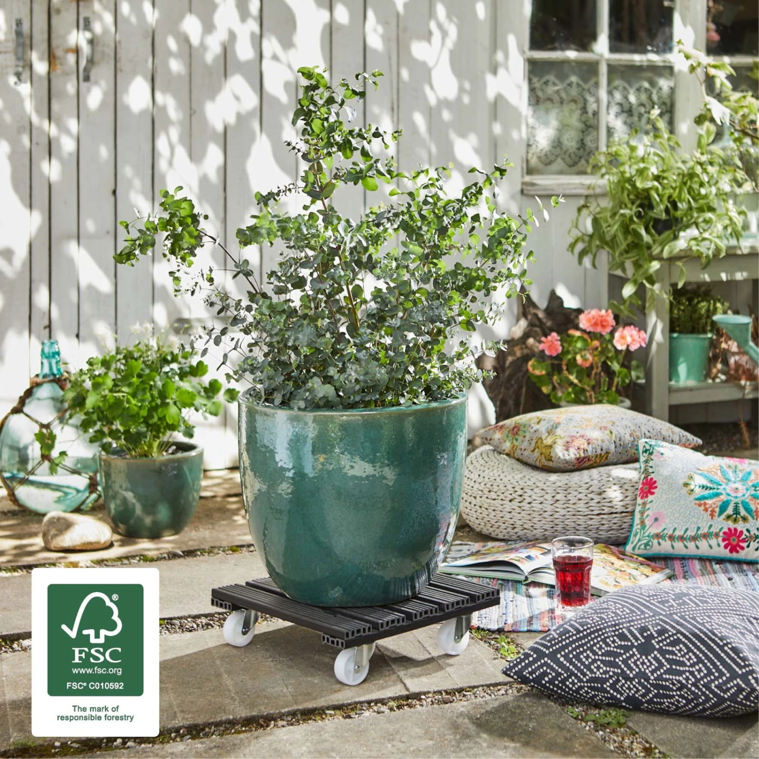 Multi Roller WPC, 120 Kg Tragkraft, Ca. 39 X 39 X 11 Cm – Bild 2