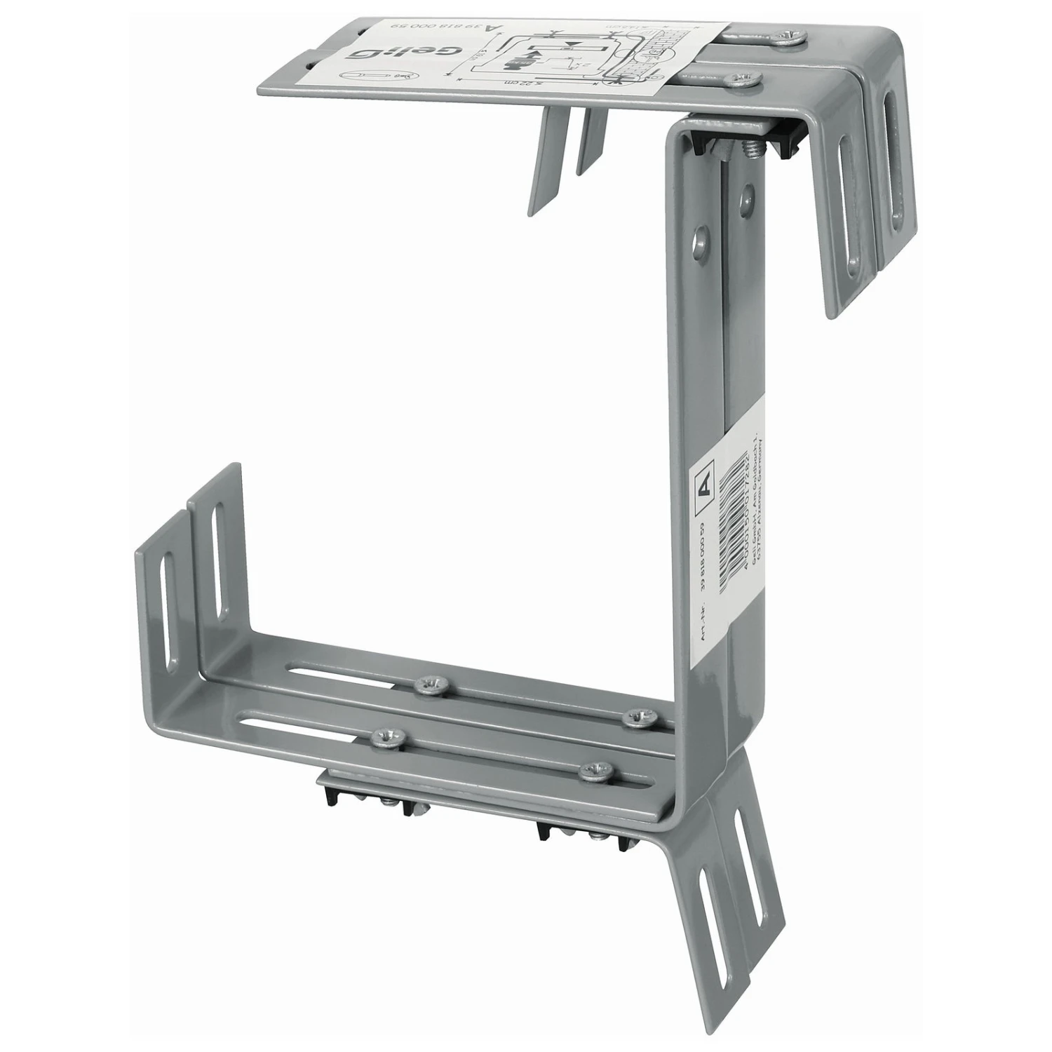 Blumenkastenhalter Aus Bandeisen, Grau