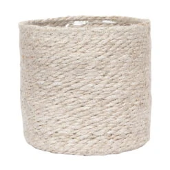 Korb 'Atlantic' Aus Naturfaser Mit Folieneinsatz, Creme, 20 Cm