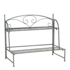 Pflanzregal 'Thalia', Dunkelgrau, Eisen, Ca. 69,5 X 38 X H59 Cm